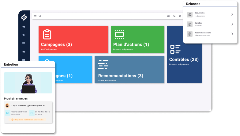 CoAudit Pro software dashboard - Sentinelys